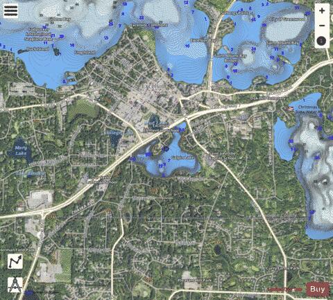 Galpin Lake depth contour Map - i-Boating App - Satellite