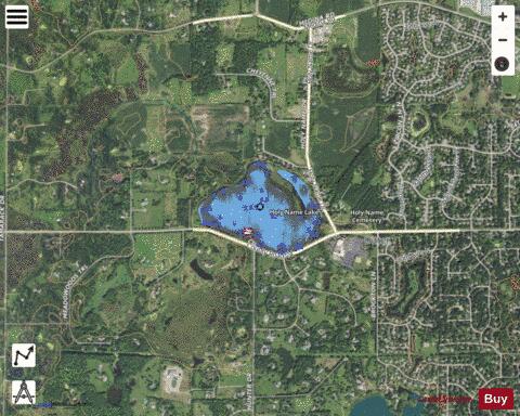 Holy Name Lake depth contour Map - i-Boating App - Satellite