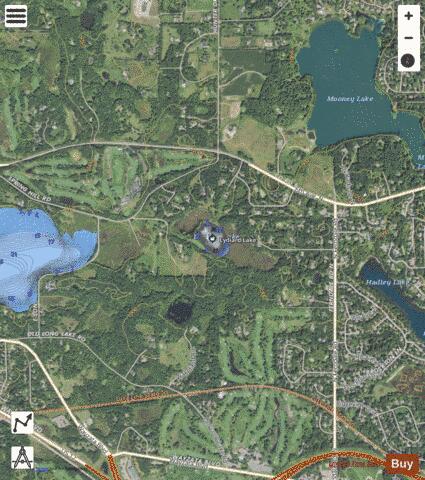 Lydiard Lake depth contour Map - i-Boating App - Satellite