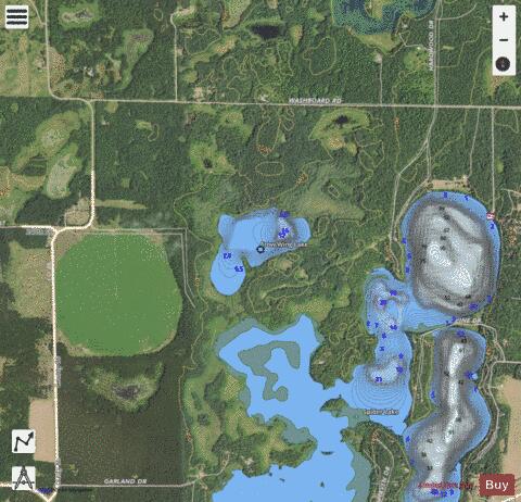 Crow Wing Lake depth contour Map - i-Boating App - Satellite