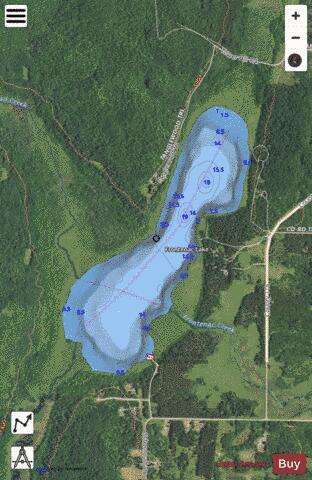 Frontenac Lake depth contour Map - i-Boating App - Satellite