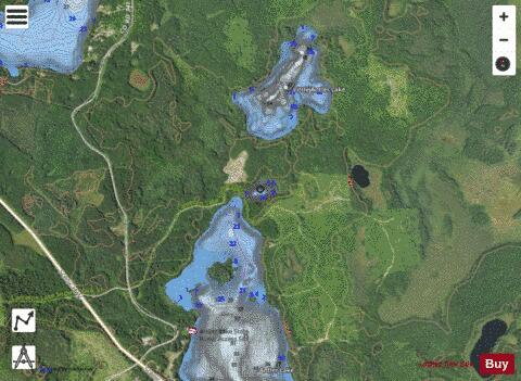 Little Antler Lake depth contour Map - i-Boating App - Satellite