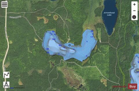 Murphy Lake depth contour Map - i-Boating App - Satellite