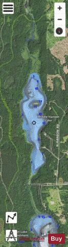 Middle Hanson Lake depth contour Map - i-Boating App - Satellite