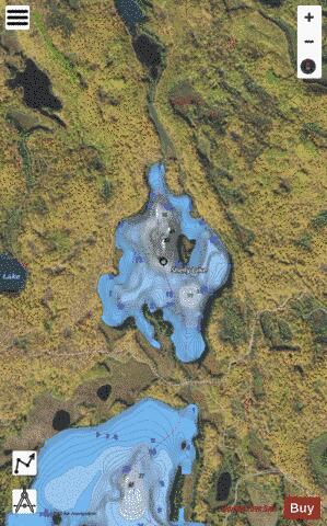 Shelly Lake depth contour Map - i-Boating App - Satellite