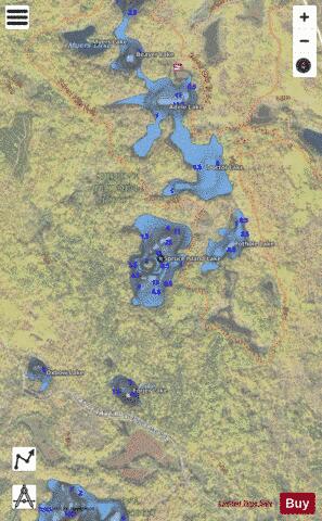 Spruce Island Lake depth contour Map - i-Boating App - Satellite