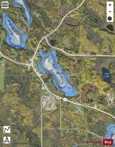 Ranier Lake depth contour Map - i-Boating App - Satellite