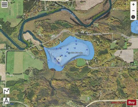Little Rice Lake depth contour Map - i-Boating App - Satellite