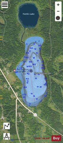 Little Ball Club Lake depth contour Map - i-Boating App - Satellite