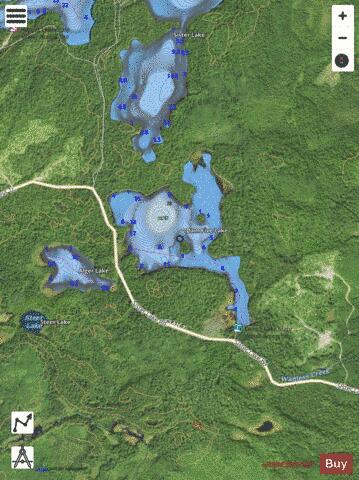 Dam Five Lake depth contour Map - i-Boating App - Satellite