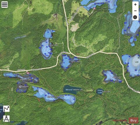 Charity Lake depth contour Map - i-Boating App - Satellite