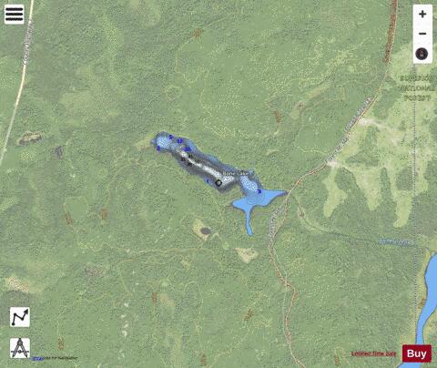 Bone Lake depth contour Map - i-Boating App - Satellite