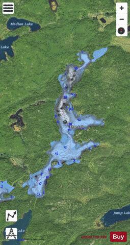 Elton Lake depth contour Map - i-Boating App - Satellite