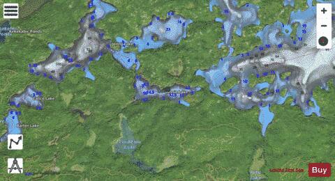 Annie Lake depth contour Map - i-Boating App - Satellite