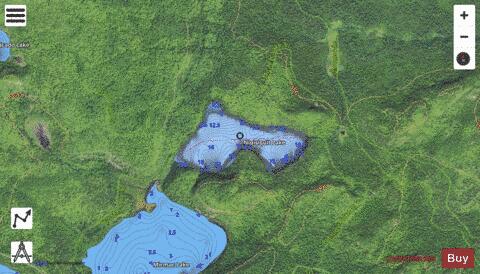 Nipisiquit Lake depth contour Map - i-Boating App - Satellite