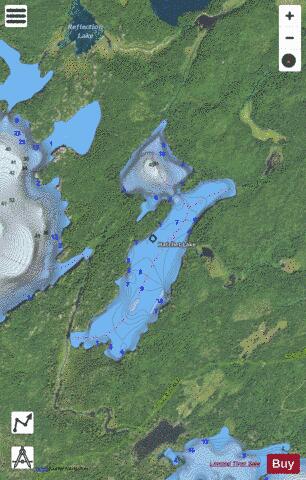 Hatchet Lake depth contour Map - i-Boating App - Satellite