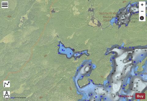 Trinity Lake depth contour Map - i-Boating App - Satellite