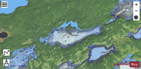 Dix Lake depth contour Map - i-Boating App - Satellite