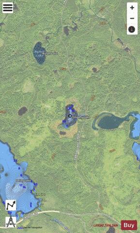 Shoofly Lake depth contour Map - i-Boating App - Satellite