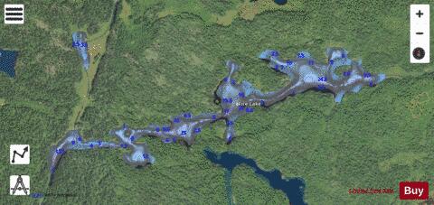 Fire Lake + depth contour Map - i-Boating App - Satellite