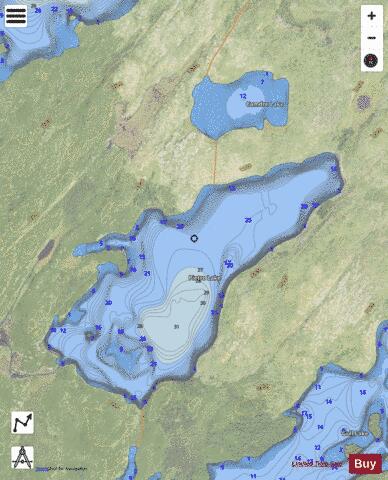 Pietro Lake + Camdre Lake depth contour Map - i-Boating App - Satellite