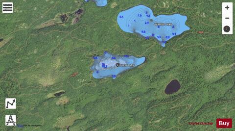 Witness Lake depth contour Map - i-Boating App - Satellite