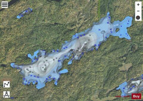 Greenstone Lake depth contour Map - i-Boating App - Satellite