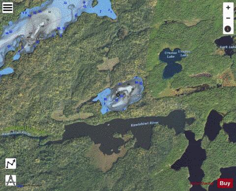 Conchu Lake depth contour Map - i-Boating App - Satellite