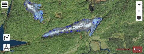 Sandpit Lake depth contour Map - i-Boating App - Satellite