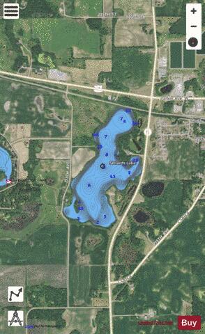 Sellards Lake depth contour Map - i-Boating App - Satellite