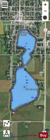 Fulda First Lake + Fulda Second Lake depth contour Map - i-Boating App - Satellite