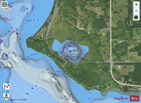 Nitche Lake depth contour Map - i-Boating App - Satellite