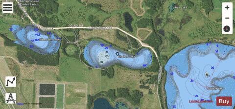 Fischer Lake depth contour Map - i-Boating App - Satellite