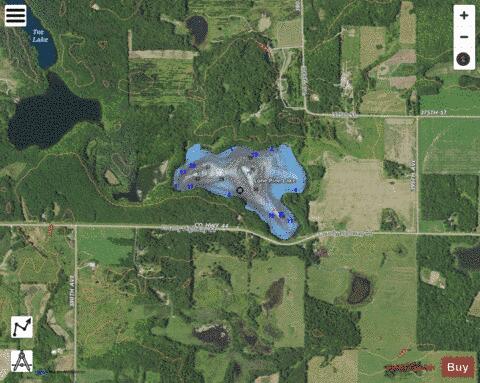 Lone Pine Lake depth contour Map - i-Boating App - Satellite