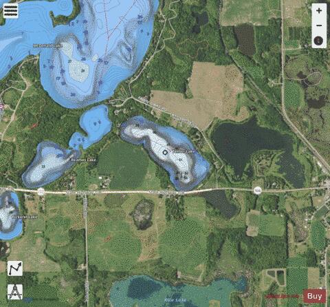 Tenter Lake depth contour Map - i-Boating App - Satellite