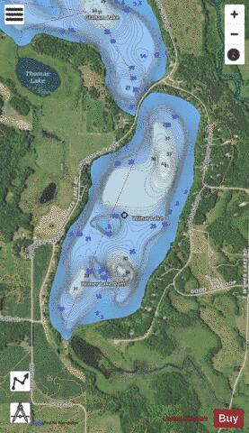 Wimar (Wimer) Lake depth contour Map - i-Boating App - Satellite