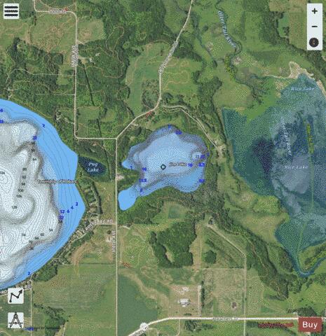 Jim Lake depth contour Map - i-Boating App - Satellite