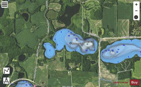 Johannes Lake depth contour Map - i-Boating App - Satellite