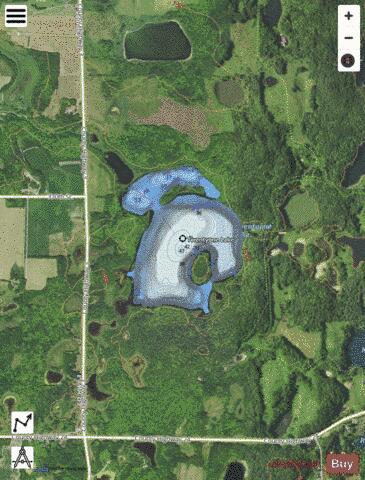 Twentyone Lake depth contour Map - i-Boating App - Satellite