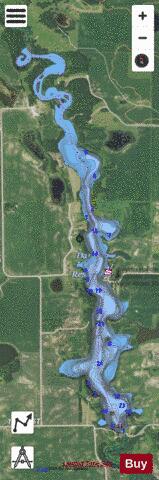 Dayton Lake depth contour Map - i-Boating App - Satellite
