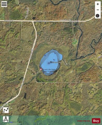 Graces Lake depth contour Map - i-Boating App - Satellite