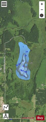 Cedar Lake depth contour Map - i-Boating App - Satellite