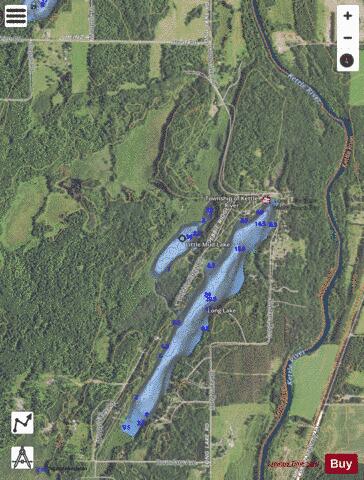 Little Mud Lake depth contour Map - i-Boating App - Satellite