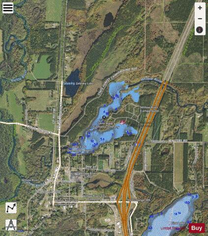 Stanton Lake depth contour Map - i-Boating App - Satellite