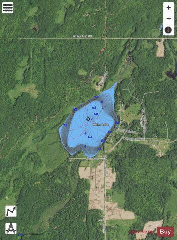 Rhine Lake depth contour Map - i-Boating App - Satellite