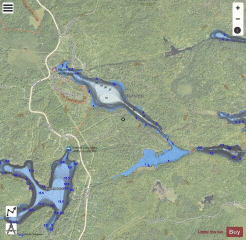 Fenske Lake depth contour Map - i-Boating App - Satellite