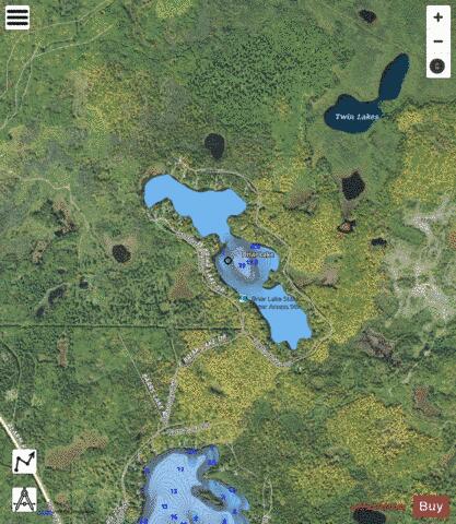 Briar Lake depth contour Map - i-Boating App - Satellite