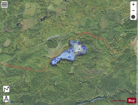Purvis Lake depth contour Map - i-Boating App - Satellite