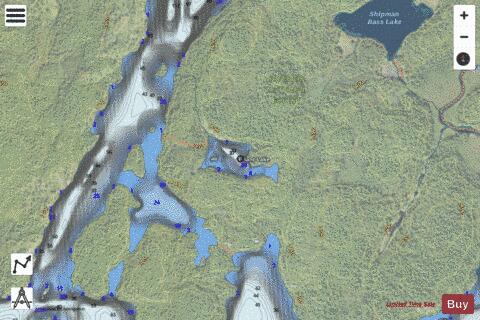 Chant Lake depth contour Map - i-Boating App - Satellite
