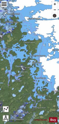Lac la Croix depth contour Map - i-Boating App - Satellite
